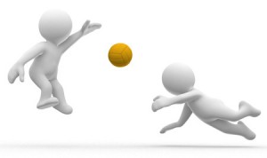 little humans play volley